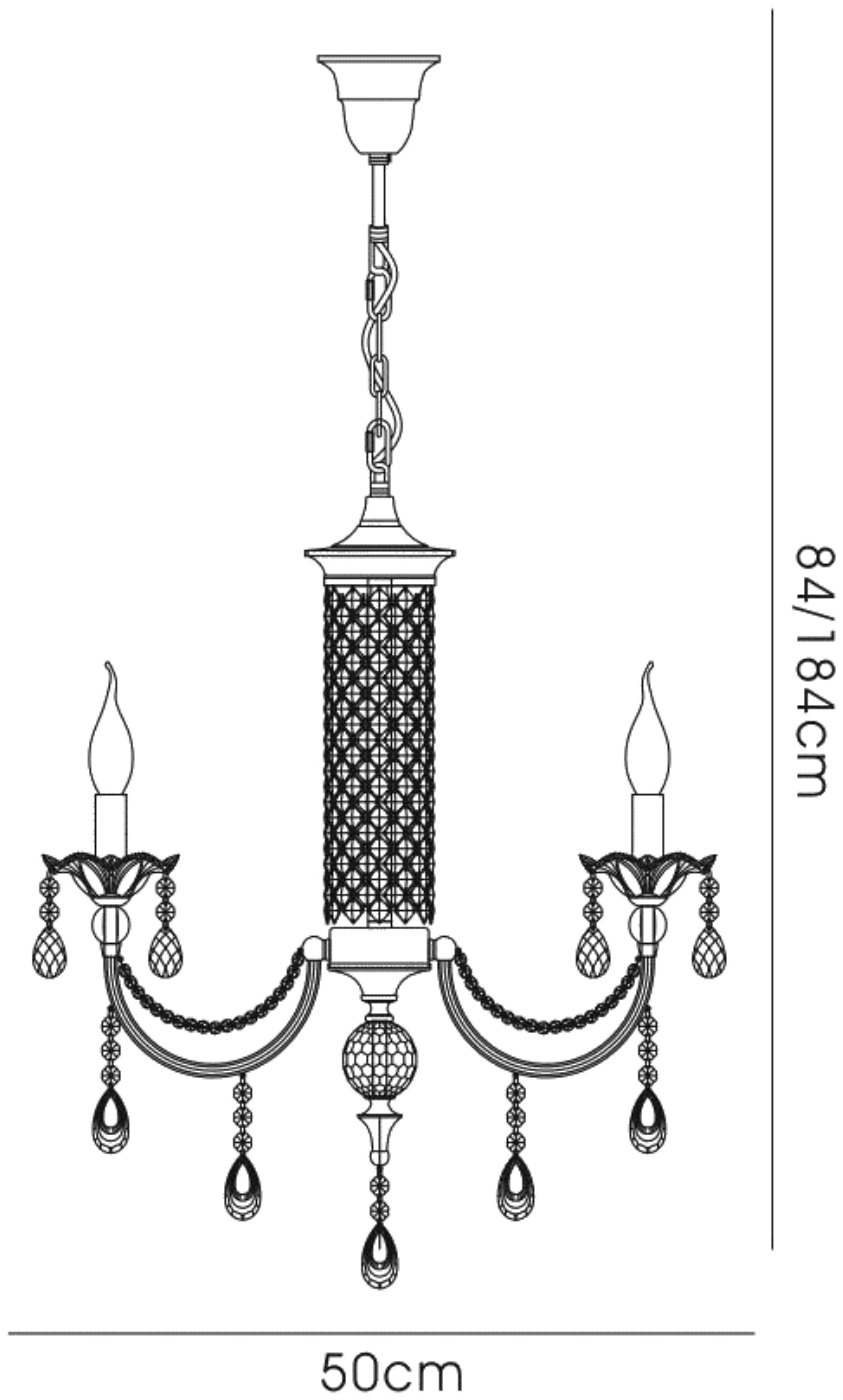 Leana Crystal Ceiling Lights Diyas Multi Arm Crystal Fittings